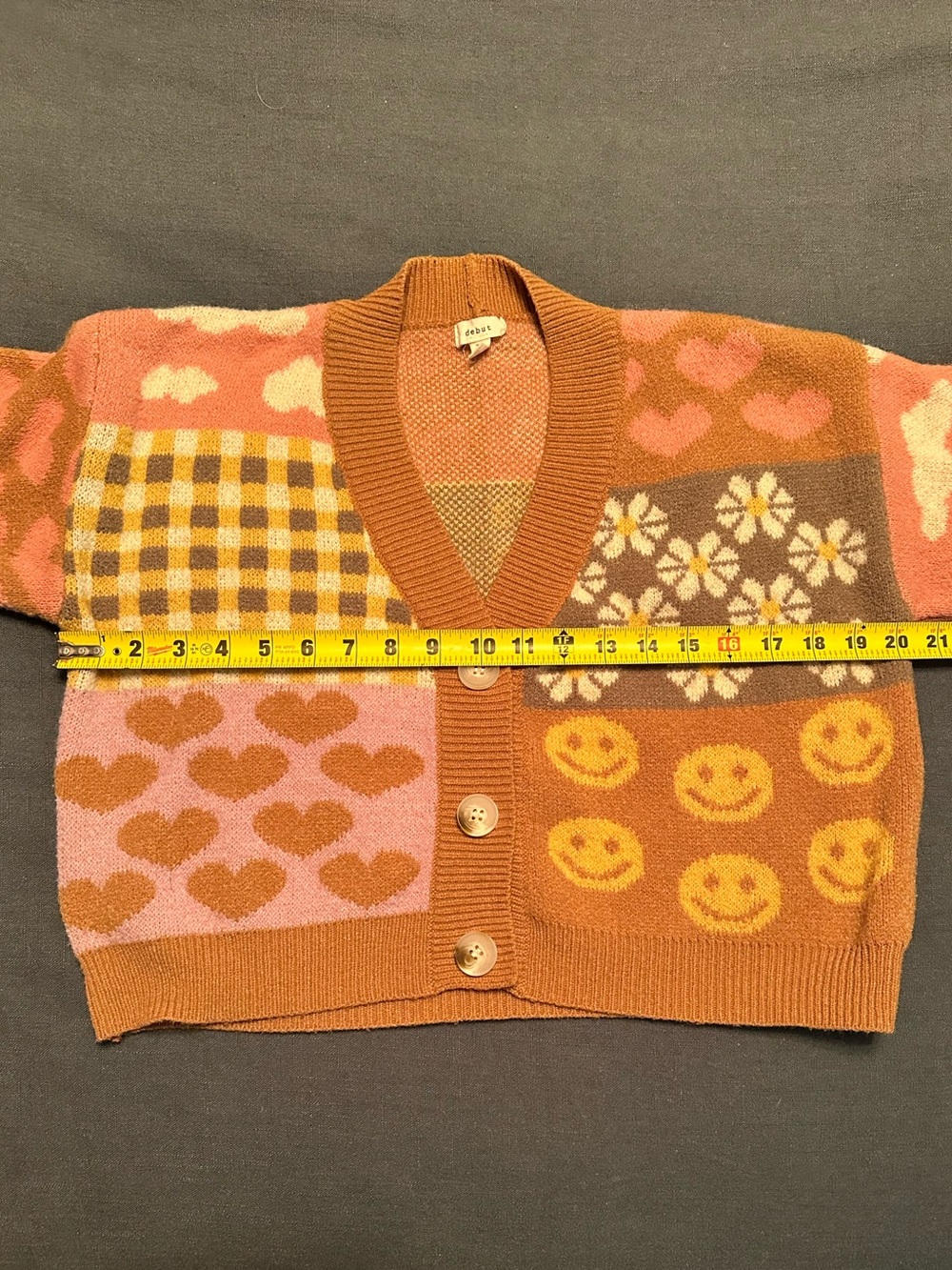 Debut Multicolor Patchwork Cardigan - Picture 8 of 11
